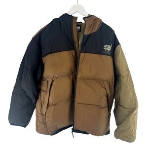 G59 Men's Army Poly Fill Down Zip Front Jacket Size XL